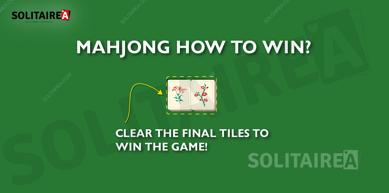 Das Mahjong-Spiel ist gewonnen, wenn alle Steine abgeräumt sind.
