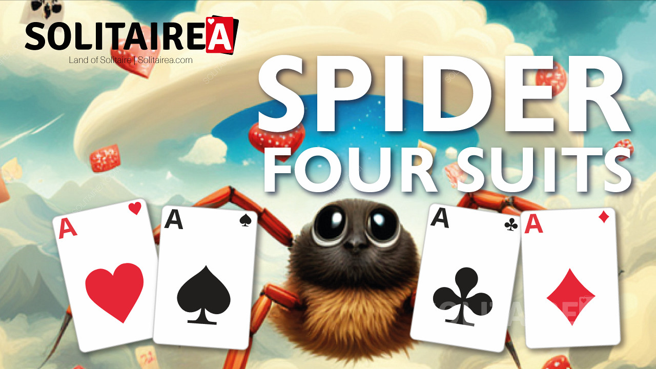 Spider Solitär 4 Farben - Das Spiel für erfahrene Spieler